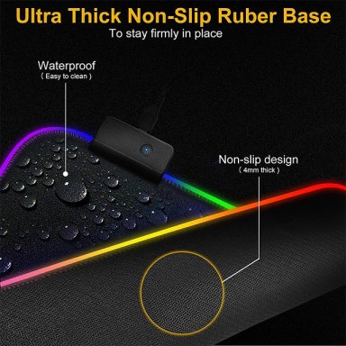 MOUSE PAD RGB GAMER CON LED MULTICOLOR 80 CM - 5