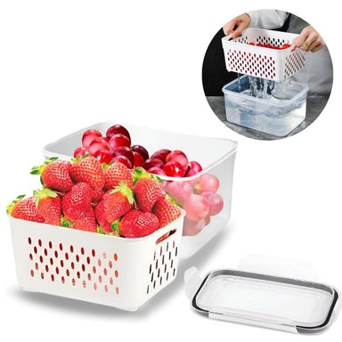 TÁPERS HERMÉTICO CON ESCURRIDOR DE 4 LITROS