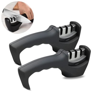 SET DE 2 AFILADORES DE CUCHILLOS ERGONÓMICO