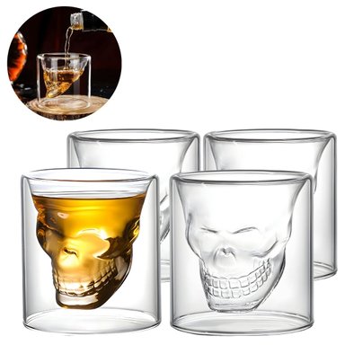 SET DE 4 VASOS SHOT SKULL MODELO DOOMED 150ML