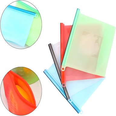 PACK DE 3 BOLSA DE SILICONA REUTILIZABLE HERMÉTICO DE 1500ML ALEATORIO