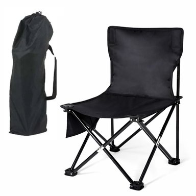 SILLA PLEGABLE PORTÁTIL PARA CAMPING Y PLAYA FLEX TAMAÑO S NEGRO