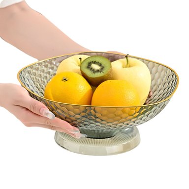 FRUTERO HEXÁGONO TRANSPARENTE GRIS