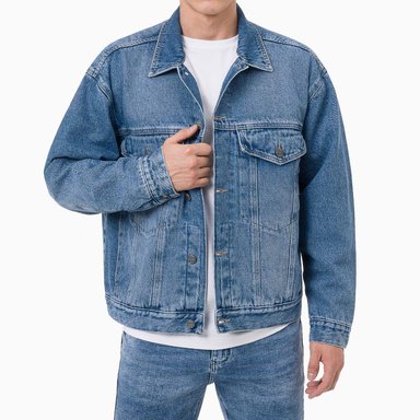 CASACA DENIM HOMBRE GZUCK LARXO - 1