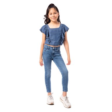 JEANS PITILLO DENIM STRETCH NIÑA PIONIER LINNA