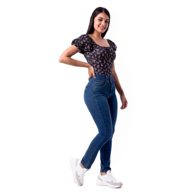 PANTALON DENIM STRETCH MUJER TRYNS