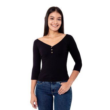 POLO MUJER PIONIER YARA MODA RIB LYCRADO