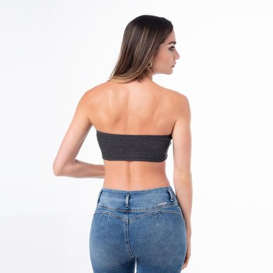 TOPS STRAPLESS ELDA RIB LYCRADO MUJER - 3