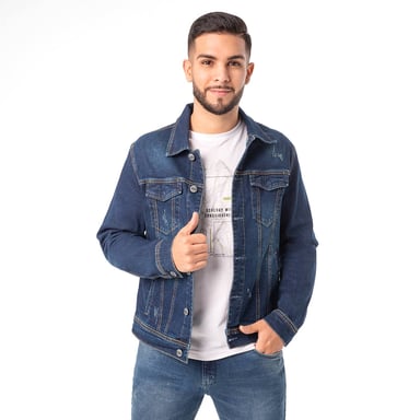CASACA DENIM STRETCH HOMBRE KHENAT - 1