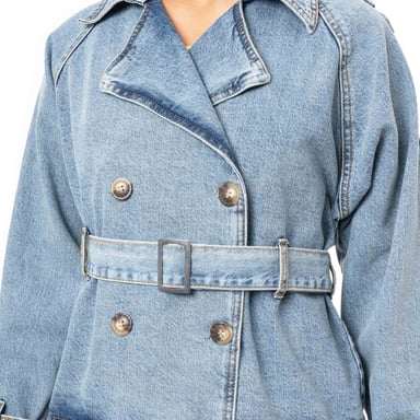CASACA DENIM MUJER PIONIER AZUL DEYAM -C - 3