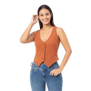 CHALECO FRENCH TERRY MUJER PIONIER GUNES-S