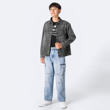 CASACA DENIM STRETCH NIÑO PIONIER WILSONH - 3