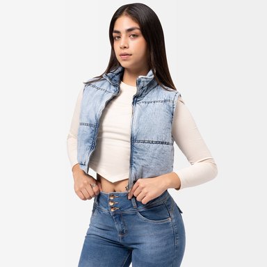 CHALECO DENIM MUJER LINGEL