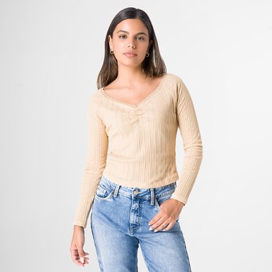 POLO RIB LYCRADO MUJER SQUEEZE ASLEI