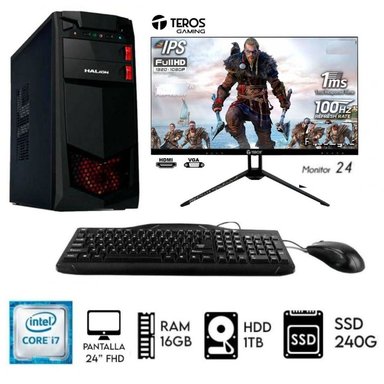 COMPUTADORA 24' SIGMA INTEL PC CORE I7 3.4GHZ MONITOR FHD RAM DISCO 1TB+SSD 240GB INTEL CORE I7 16GB - 1