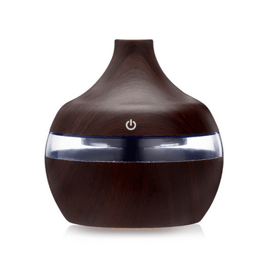 HUMIDIFICADOR PURIFICADOR DE AIRE AROMATERAPIA CON LUZ LED - MARRON