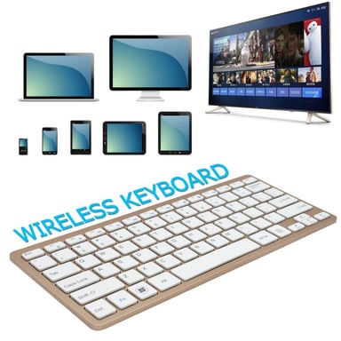 TECLADO BLUETOOTH SEISA INALÁMBRICO MARCA BK3001 BLANCO SLIM - 3