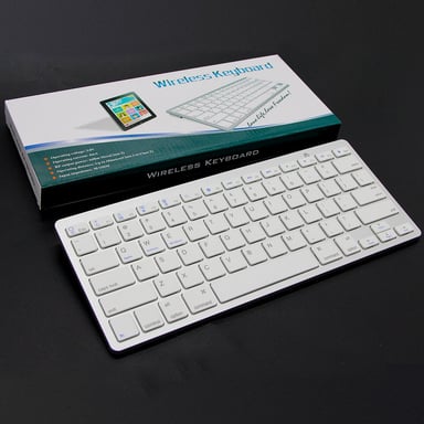 TECLADO BLUETOOTH SEISA INALÁMBRICO MARCA BK3001 BLANCO SLIM - 4
