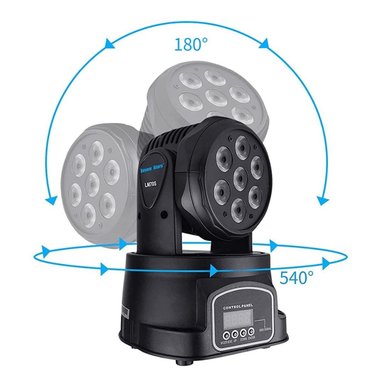 PROYECTOR LUCES PROFESIONAL CON CABEZAL GIRATORIO PARA FIESTAS EVENTO - 4