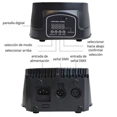 PROYECTOR LUCES PROFESIONAL CON CABEZAL GIRATORIO PARA FIESTAS EVENTO - 5