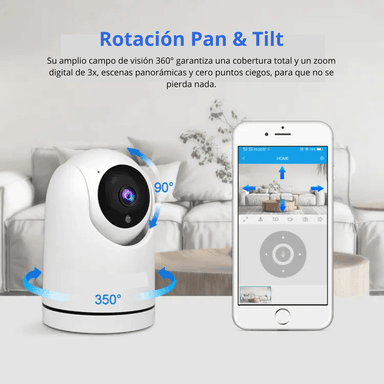 CÁMARA SEISA WIFI HD 2MPX INALÁMBRICA FULL 360° 128 GB AUDIO BIDIRECCIONAL IPC-S042 - 3