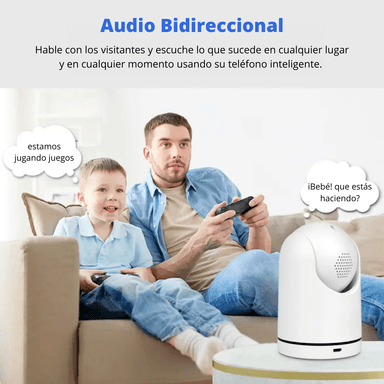 CÁMARA SEISA WIFI HD 2MPX INALÁMBRICA FULL 360° 128 GB AUDIO BIDIRECCIONAL IPC-S042 - 4
