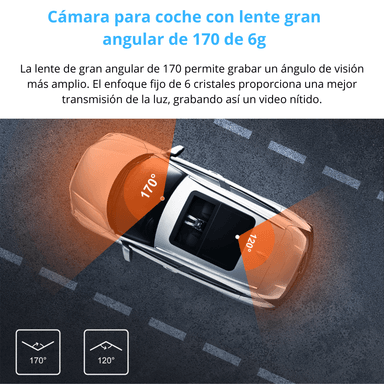 CÁMARA PARA AUTO CD-D5 DELANTERA TRASERA BLACKBOX PARA CARRO - 6