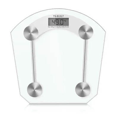 BALANZA DIGITAL OK-65 BLANCO DE HOGAR 180 KG VIDRIO TEMPLADO BÁSCULA DE BAÑO