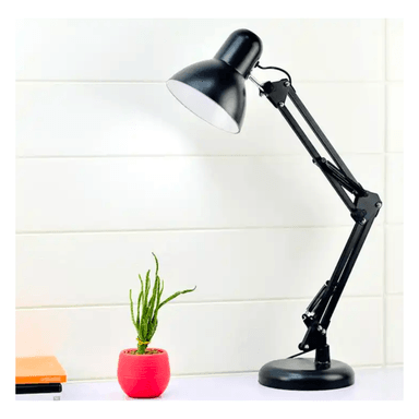 LAMPARA SEISA MT-811 NEGRO ESCRITORIO BASE FOCO 40W - 2