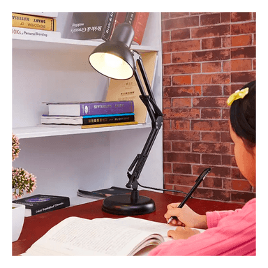 LAMPARA SEISA MT-811 NEGRO ESCRITORIO BASE FOCO 40W - 6