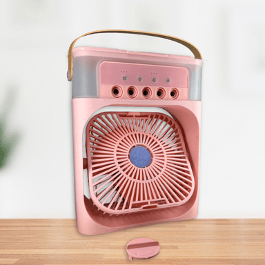 ENFRIADOR PORTÁTIL AIRE ACONDICIONADO 3 EN 1 VENTILADOR ROSADO PORTÁTIL - 4