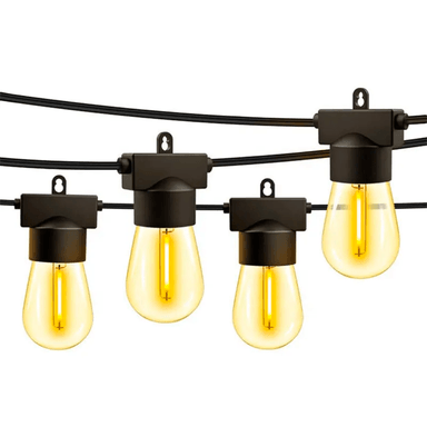 ADORNO 92 AMARILLO GUIRNALDA COLGANTE LUCES VINTAGE 15 BOMBILLAS 15 METROS LED JARDIN