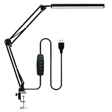 LAMPARA SEISA MT305 NEGRO ESCRITORIO ARTICULADA METAL LUZ LED CABLE USB