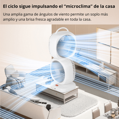 VENTILADOR 350° DE DOBLE CABEZAL CON 5 VELOCIDADES RECARGABLE XHS-02 - 3
