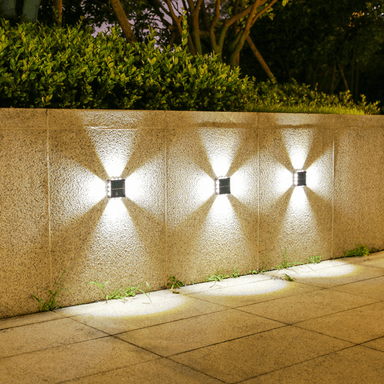 LÁMPARA L12DWW SOLAR PARED JARDÍN PATIO DECORACIÓN EXTERIORES NEGRO - 5