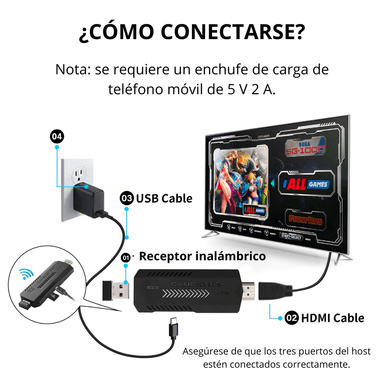 CONSOLA DE JUEGOS X2 ULTRA MULTIPLATAFORMA LED RETRO CON 35000 JUEGOS 2 MANDOS RECARGABLES - 5
