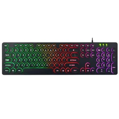TECLADO GAMER RETROILUMINADO CON ILUMINACIÓN ARCOÍRIS SEISA DN-DY02 - 1