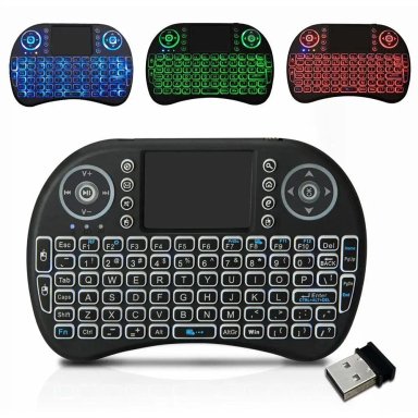 MINI TECLADO INALÁMBRICO CON LUZ RGB Y FUNCIÓN TÁCTIL CONTROL BLACKLIT - 6