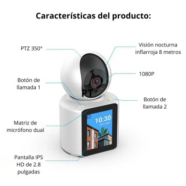 CÁMARA INTELIGENTE FULL HD WIFI CON VIDEOLLAMADA DETECCIÓN Y VISIÓN NOCTURNA - 8