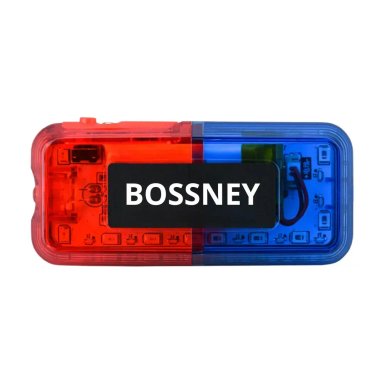 LUZ LED DE ADVERTENCIA RECARGABLE ROJA AZUL IP66 CON CLIP