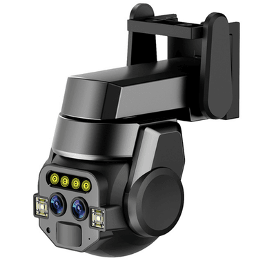CÁMARA DE SEGURIDAD FULL HD 6MP IP66 360° WIFI DOBLE LENTE ZOOM 10X SEISA Q820EM - 1