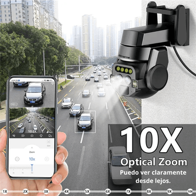CÁMARA DE SEGURIDAD FULL HD 6MP IP66 360° WIFI DOBLE LENTE ZOOM 10X SEISA Q820EM - 3
