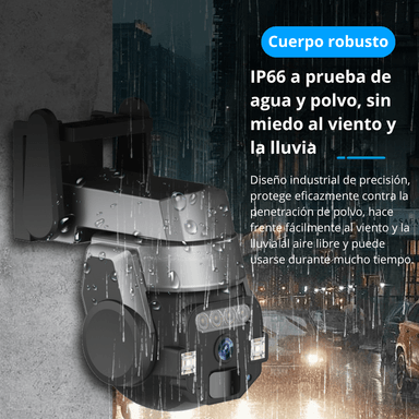 CÁMARA DE SEGURIDAD FULL HD 6MP IP66 360° WIFI DOBLE LENTE ZOOM 10X SEISA Q820EM - 4