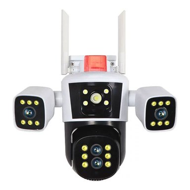 CÁMARA DE SEGURIDAD WIFI PTZ 360° FULL HD CON TRIPLE LENTE ZOOM 10X VISIÓN NOCTURNA COLOR Y SIRENA - 1