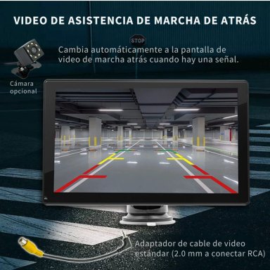 PANTALLA CARPLAY ANDROID AUTO 9” TÁCTIL CON BLUETOOTH WIFI MIRRORLINK Y CÁMARA RETROCESO PARA AUTO - 6