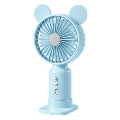 VENTILADOR DE MANO PORTÁTIL USB RECARGABLE CON LUZ LED Y 2 VELOCIDADES