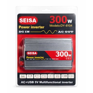 INVERSOR DE CORRIENTE PARA AUTO 300W 12V A 220V CON PROTECCIÓN MÚLTIPLE Y DOBLE CONEXIÓN - 5
