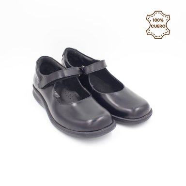 ZAPATOS NIÑA ANDREA CUERO NEGRO - 2