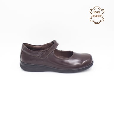 ZAPATOS NIÑA ANDREA CUERO MARRON - 1
