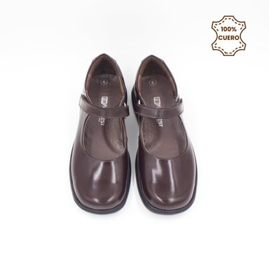 ZAPATOS NIÑA ANDREA CUERO MARRON - 4